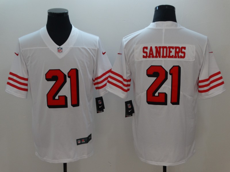 Men San Francisco 49ers #21 Sanders White Color Rush Nike Vapor Untouchable Limited Playe NFL Jerseys->women nfl jersey->Women Jersey